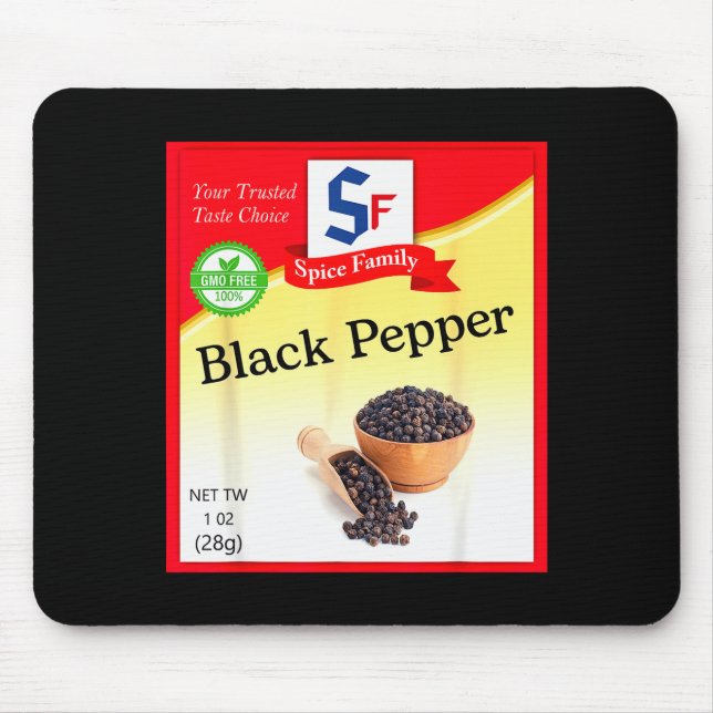 Black Pepper Condiment Costume Holiday Sce Group C Mousepad (Vorne)