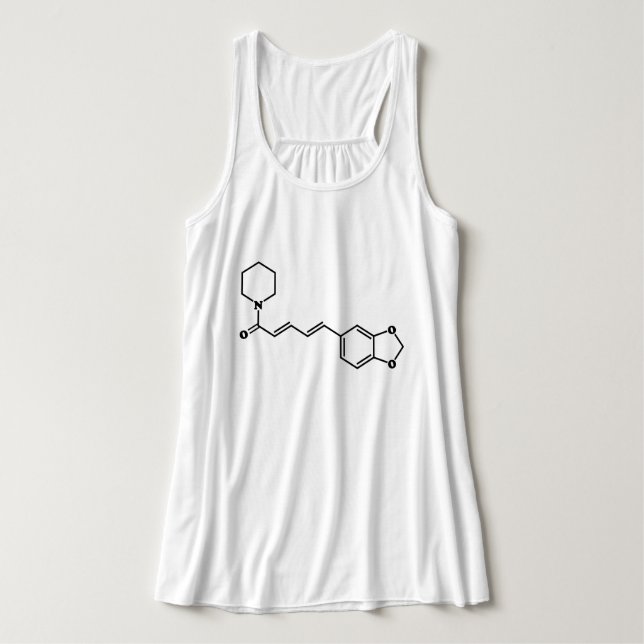 Black Pepper Piperine Molekulare Chemische Formel Tank Top (Design Vorderseite)