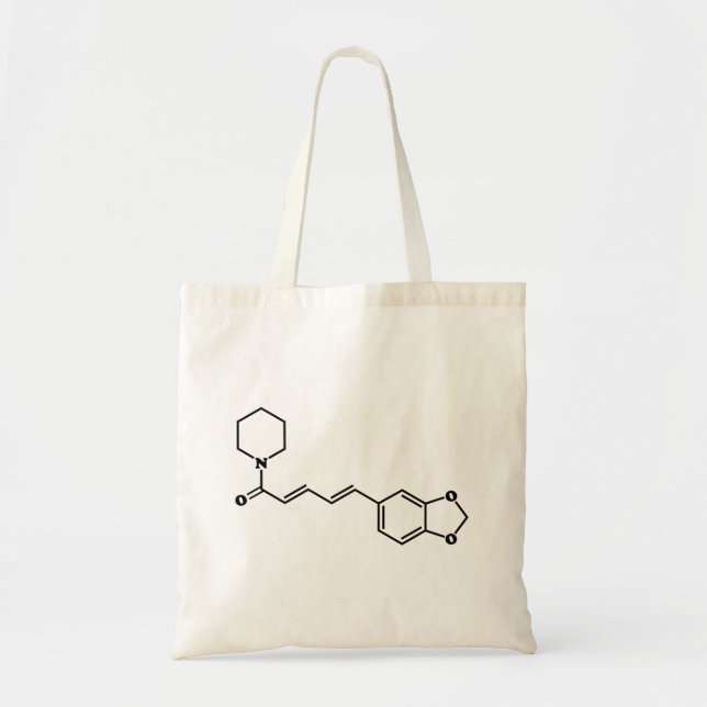 Black Pepper Piperine Molekulare Chemische Formel Tragetasche (Vorne)