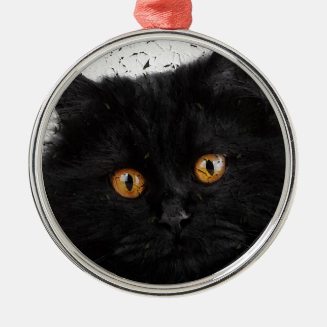 Black Persian Face Ornament Aus Metall (Vorne)