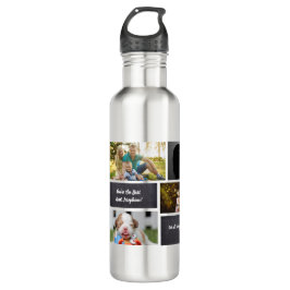 Black Personalisiert Modern Foto Collage Tante Edelstahlflasche