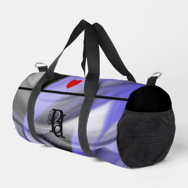 Black Petit Sac De Sport Tendance Lavande Abstrait (Coin droit)