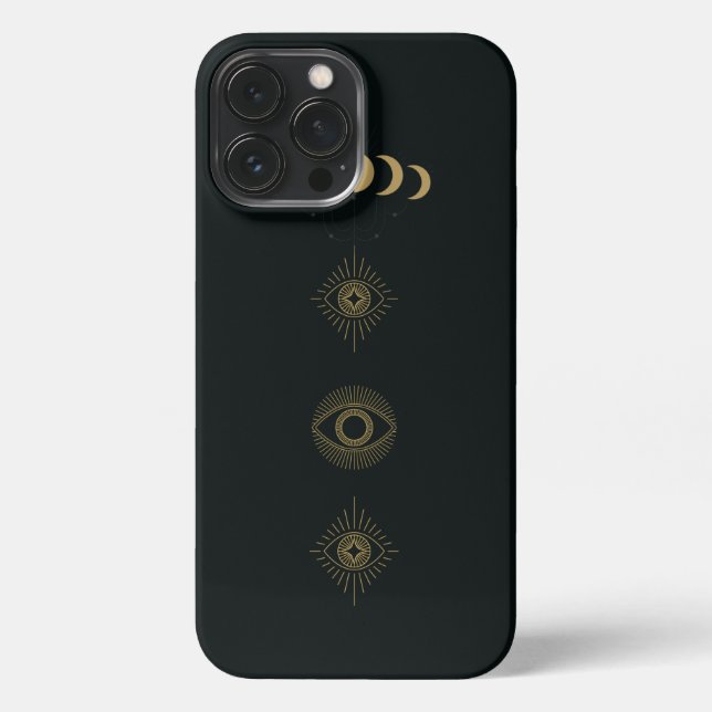 Black Phone Case Evil Eye iPhone 13 Pro Max Hülle (Rückseite)
