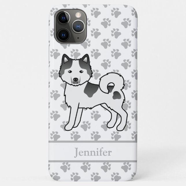 Black Piebald Alaskan Malamute Niedlicher Hund & N Case-Mate iPhone Hülle (Rückseite)