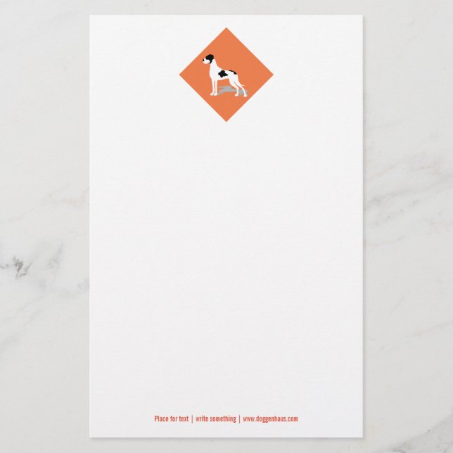 Black Piebald Great Dane Briefpapier (Vorderseite)