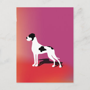 Black Piebald Great Dane Postkarte
