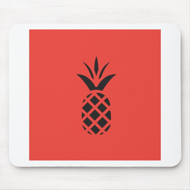 Black Pine Apple in Red Mousepad (Vorne)