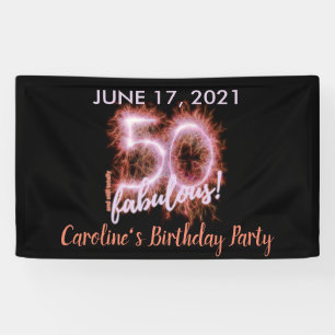 Black Pink 50 & noch fabelhafte 50. Geburtstagspar Banner