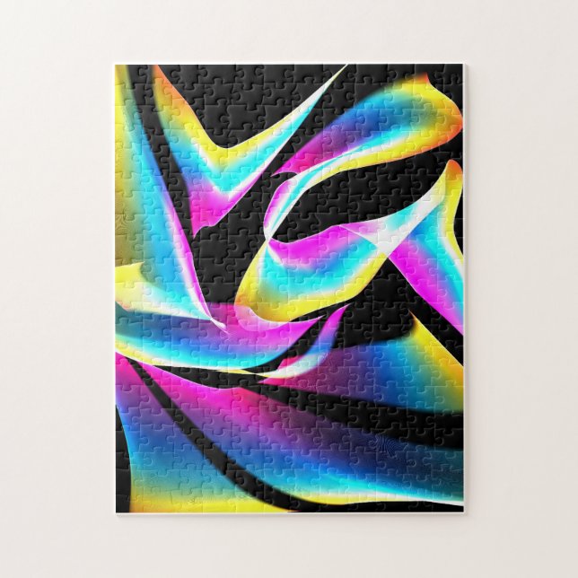 Black Pink and yellow abstract (Vertikal)
