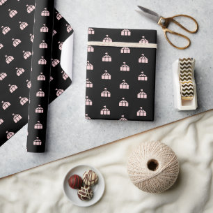Black Pink Circus Theme Girl Geschenkpapier