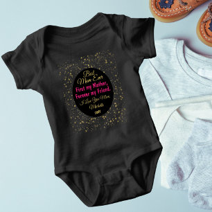 Black Pink Cute Beste Mama Aller Zeiten Modern Mut Baby Strampler