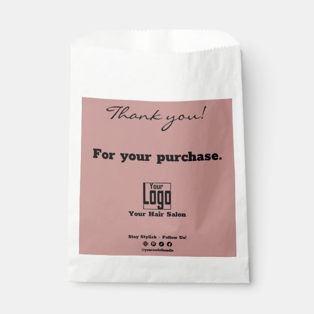 Black Pink Danke! Für Ihre Einkaufspassage Geschenktütchen (Vorderseite)