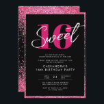 Black Pink Glitzer Glam 16 . Geburtstag Geburtstag Einladung<br><div class="desc">Black Pink Glitzer Glam 16 . Geburtstag Einladung zum Geburtstag</div>