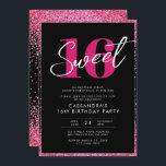 Black Pink Glitzer Glam 16 . Geburtstag Geburtstag Einladung<br><div class="desc">Black Pink Glitzer Glam 16 . Geburtstag Einladung zum Geburtstag</div>