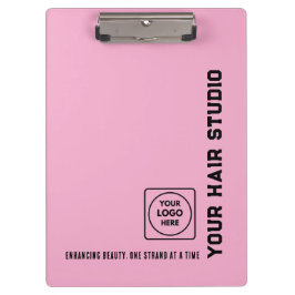 Black Pink Hair Salon Logo Pro Klemmbrett