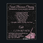 Black Pink Janitorial Maid House Sauberes Flyer<br><div class="desc">Black Pink Janitorial Maid House Sauberes</div>