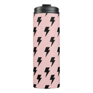 Black Pink Lightning Y2K Indie Bold Hydration Thermosbecher