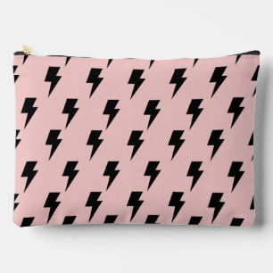Black Pink Lightning Y2K Indie Bold Organisation Zubehörtasche