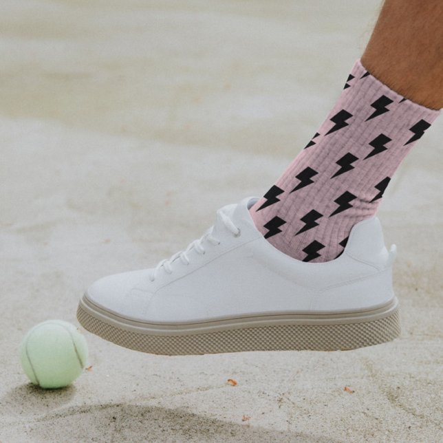 Black Pink Lightning Y2K Indie Socks Bold Comfort Socken (Von Creator hochgeladen)