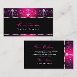Black Pink Lila Orante Sparkle Diamonds Stilvoll Visitenkarte