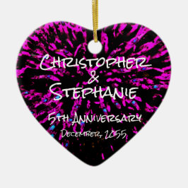 Black Pink, Name, Herzensjubiläum Weihnachten Keramik Ornament