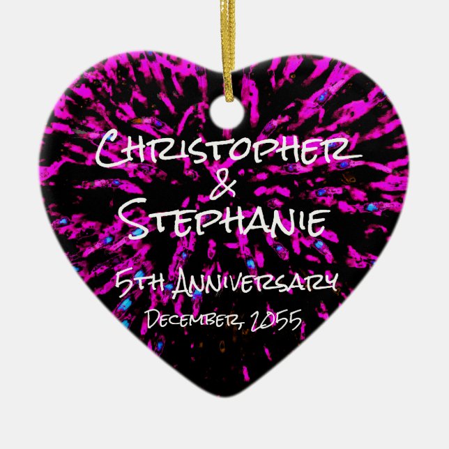 Black Pink, Name, Herzensjubiläum Weihnachten Keramik Ornament (Vorne)