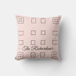 Black Pink Personalisierte Geometrische Minimale B Kissen