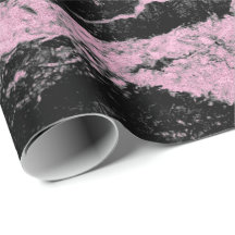 Black Pink Rose Grungy Abstrakt Marble Stone Glam