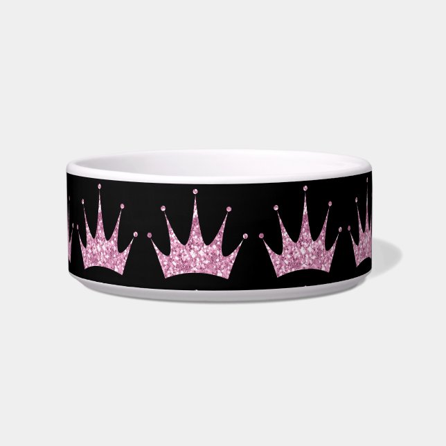 Black Pink Tiara Princess Fütternd Bowl Napf (Vorderseite)