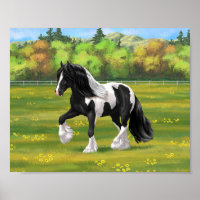 Black Pinto Piebald Sinti und Roma Vanner Entwurf 