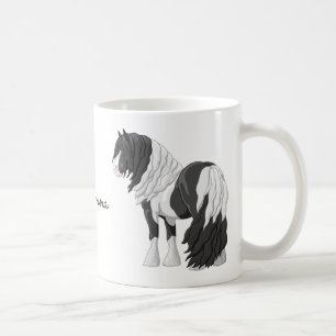 Black Pinto Piebald Sinti und Roma Vanner Pferdewe Kaffeetasse