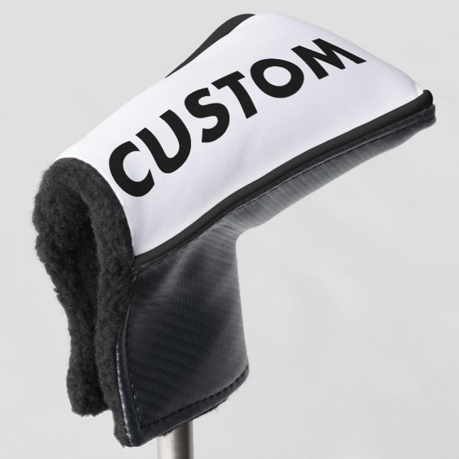 BLACK Piping Custom Golf Putter Headcover Blank (3/4 Vorderseite)
