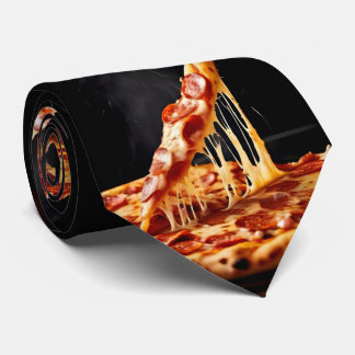 Black Pizza Neck Tie Krawatte