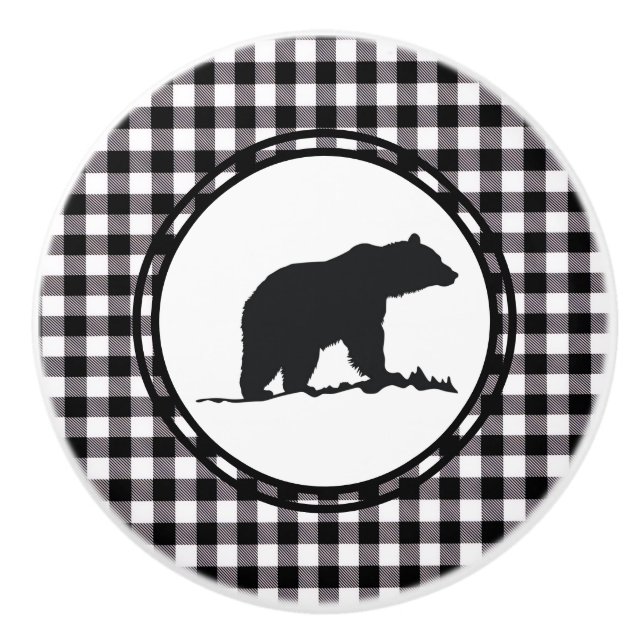 Black Plaid Keramikknauf (Vorderseite)