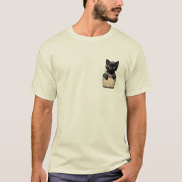 Black Pocket Cat T-Shirt