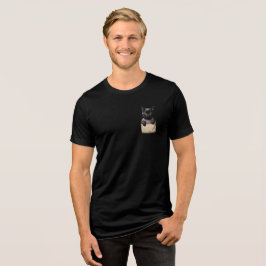 Black Pocket Cat Tri-Blend Shirt