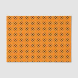 BLACK POLKA DOT AUF ORANGE Tissue Seidenpapier