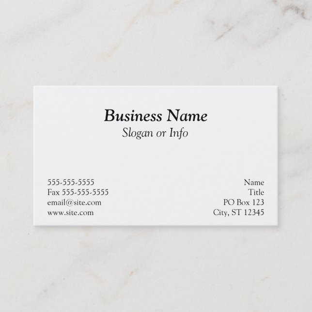 Black Polka Dot Business Card Visitenkarte (Vorderseite)