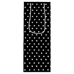 Black Polka Dot Geschenktüte Für Weinflaschen