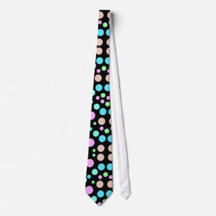 BLACK POLKA DOT KRAWATTE