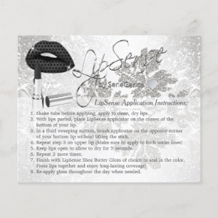 Black Polka Dot Lips Instruction Flyer
