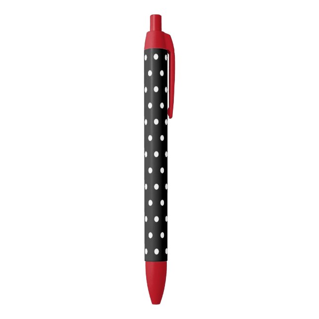 Black Polka Dot Schreibstifte Kugelschreiber (Unterseite (Vertikal))