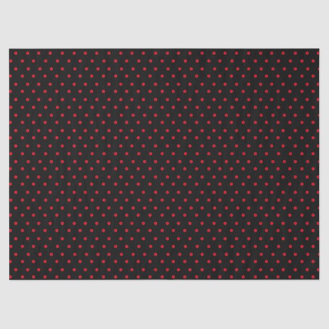 Black Polka Dot Seidenpapier (Vorderseite)