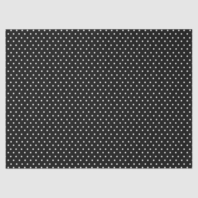 Black Polka Dot Seidenpapier (Vorderseite)