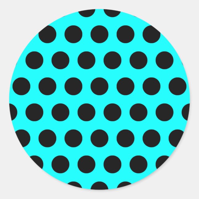 Black Polka Dot Sticker (Vorderseite)