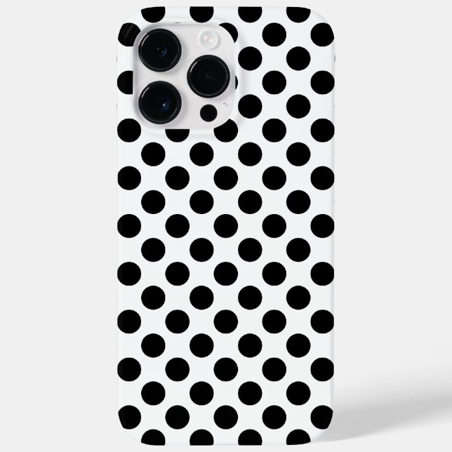 Black Polka Dots Case-Mate iPhone 14 Pro Max Hülle (Rückseite)