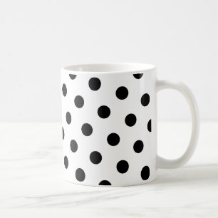 Black Polka Dots Kaffeetasse