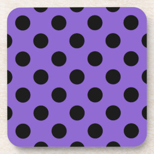 Black polka dots on lavender untersetzer