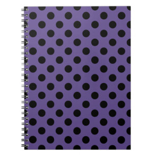 Black polka dots on ultra violet notizblock