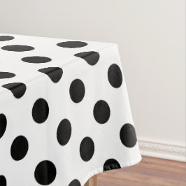 Black Polka Dots Tischdecke